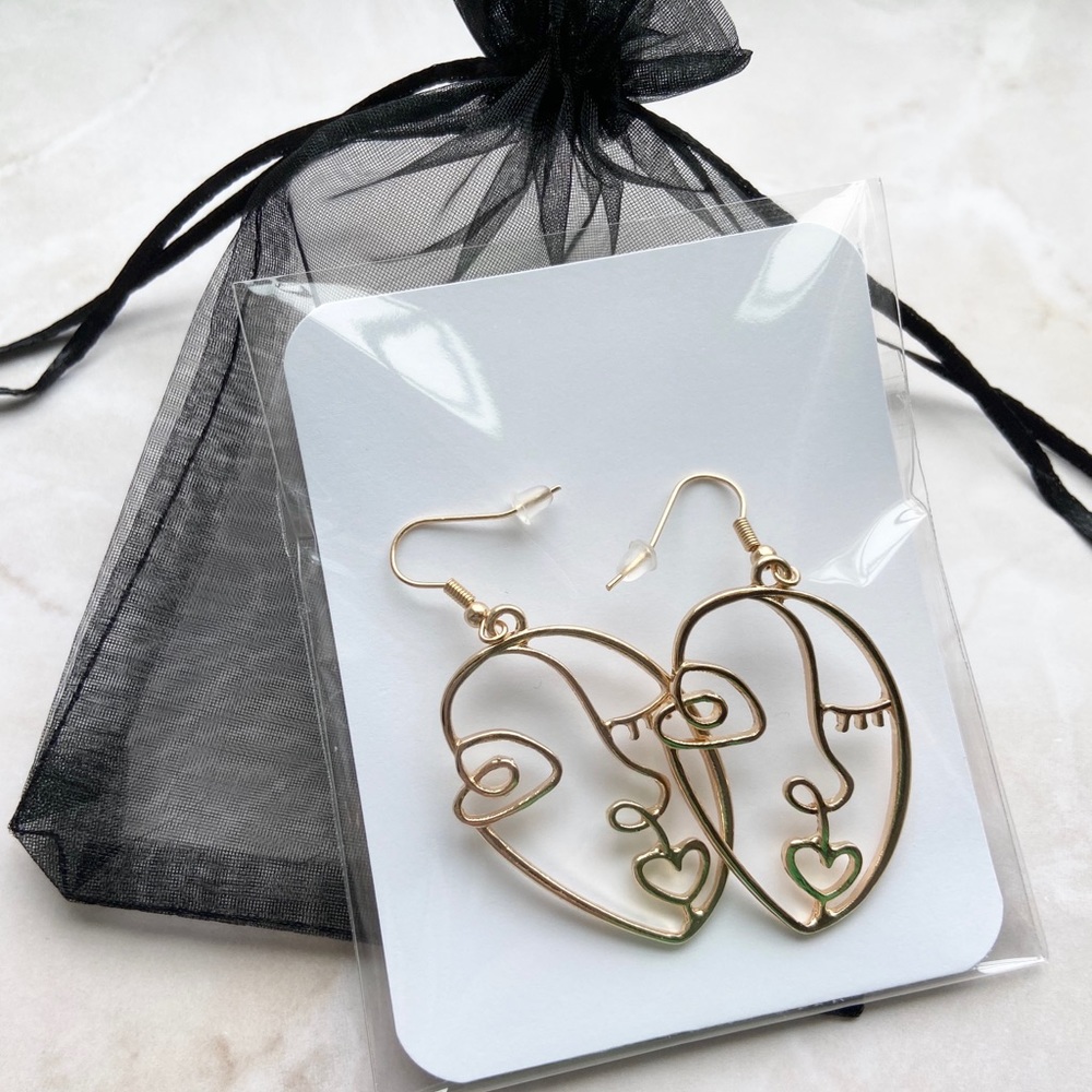 3/$20 Picasso Face Earrings - Picture 2 of 2